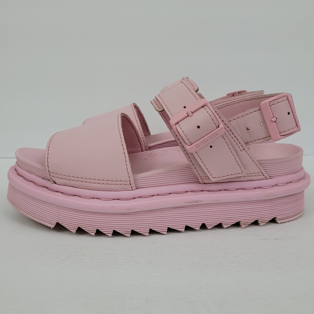 Dr Martens Leather Strap Sandals Voss Mono Pink Womens 7